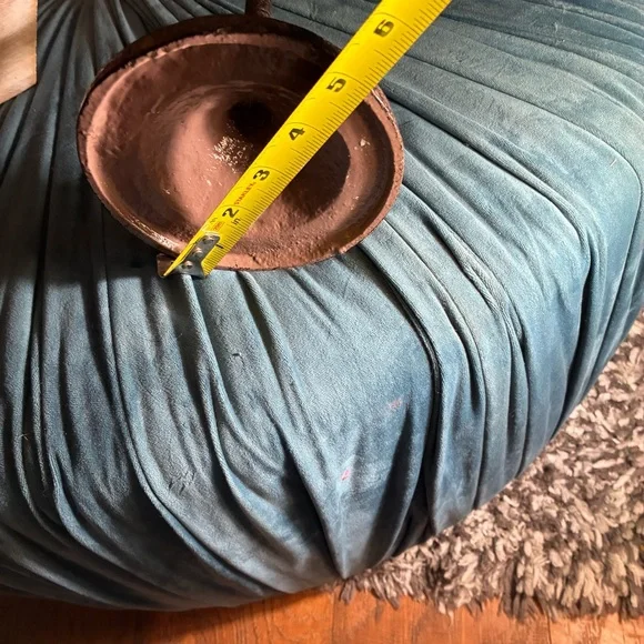 15’pillar candleholders bronze pine conceals cast iron base vintage pottery barn - Picture 4 of 16